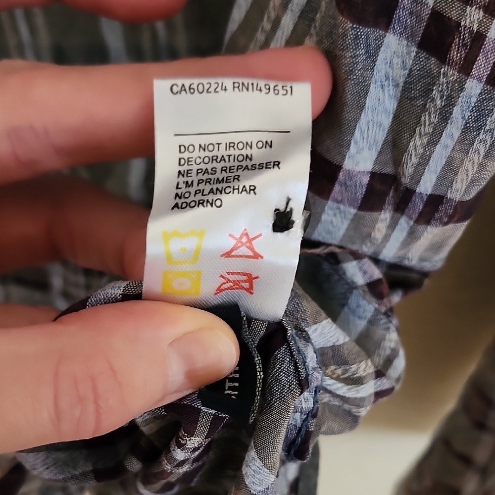 Buffalo David Bitton Plaid Button Down Shirt - Black and White - Picture 4 of 11